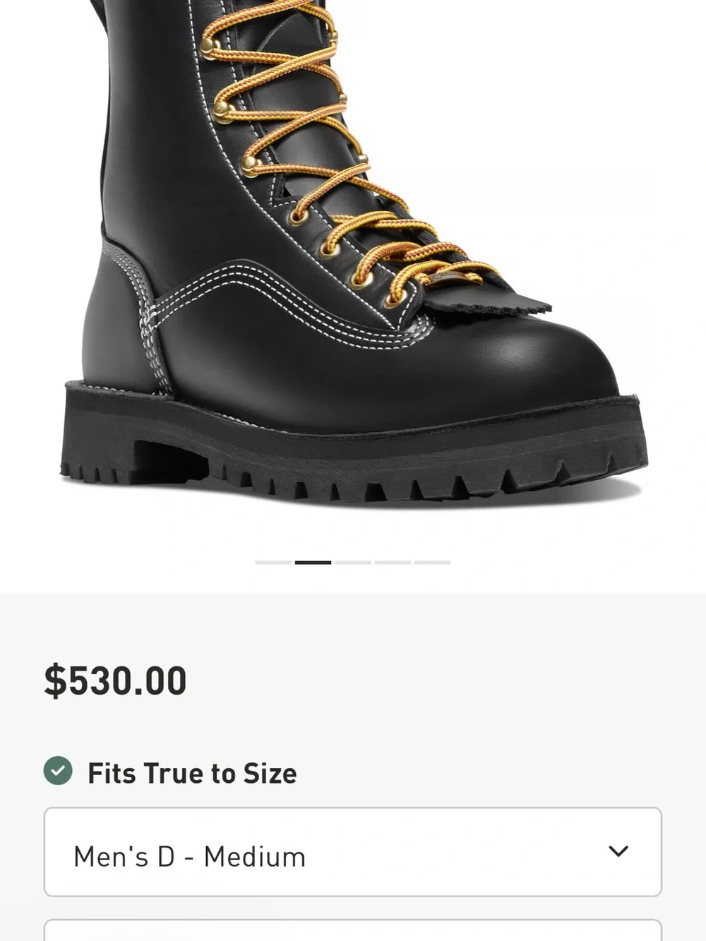 Danner Black Leather Work Boots with Tan Laces